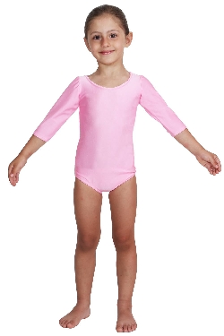 BODY DANZA LYCRA MANICA TRE QUARTI ROSA BABY